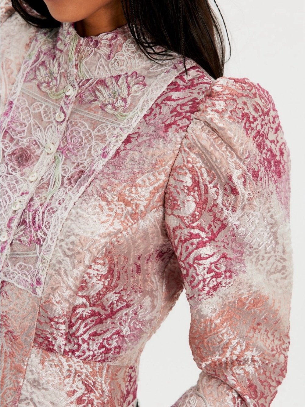 Free People Anna Victorian Satin Jacket